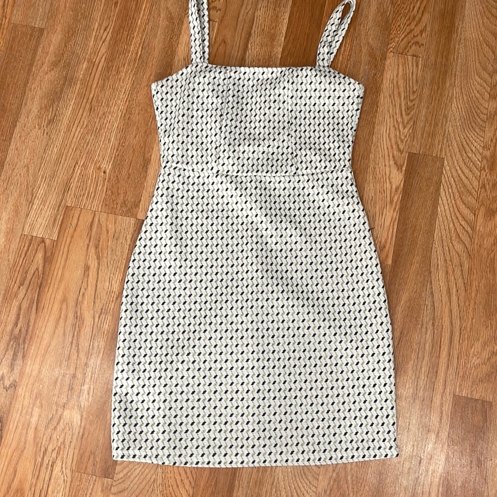 White and Gold Cocktail Dress